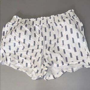 LOFT High Waist Shorts in White and Gray